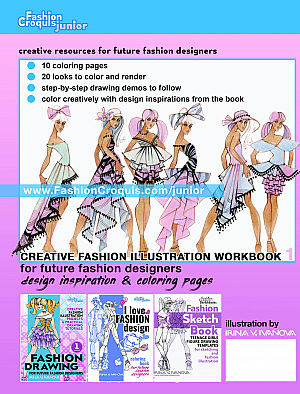 Coloring book for future fashion designers