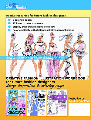 Coloring book for future fashion designers