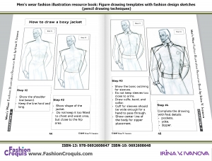 A boxy jacket step by step drawing tutorial.