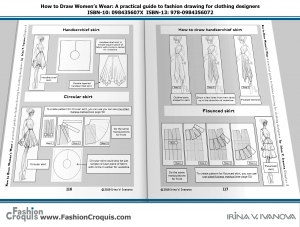 How to draw handkerchief, circular and flounced skirts