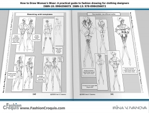 Fashion sketching with figure drawing templates. Same croquis: different outfits 