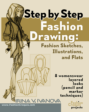 Step by step fashion drawing womenswear